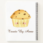 かわいいチョコレートチップマフィン ノートブック (裏面)