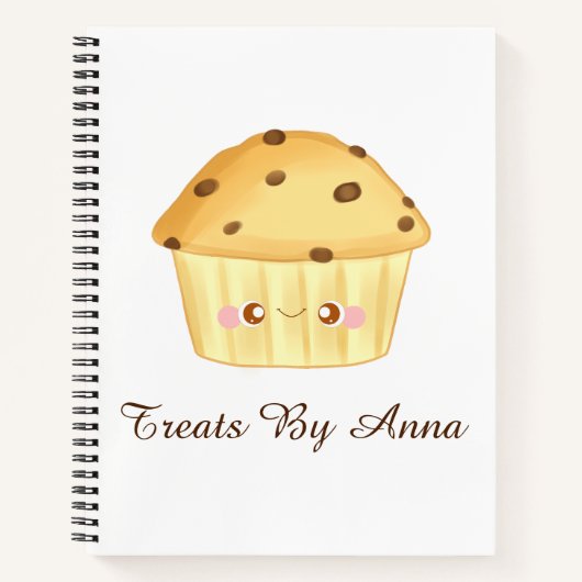 かわいいチョコレートチップマフィン ノートブック (正面)