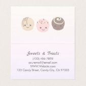 かわいいチョコレートトラッフル 名刺 (内部フラット)