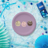 かわいいチョコレートトリュフ ペーパープレート (パーティー)