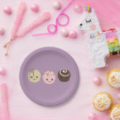 かわいいチョコレートトリュフ ペーパープレート (パーティー)