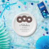 かわいいチョコレートドーナツ赤ちゃんシャワー散水 ペーパープレート (パーティー)