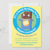 かわいいチョコレートバーの漫画 招待状 (正面)