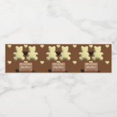 かわいいチョコレートベアーベイビーシャワー水ボトルラベル ペットボトルラベル (シングルラベル)