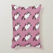 かわいいチョコレートポイントシャム猫 アクセントクッション (正面(垂直))