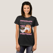 かわいいチョコレートミルクのカワイイデザイン Tシャツ (正面フル)