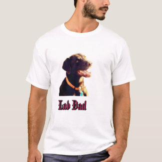 かわいいチョコレートラブラドールレトリバーの犬の肖像画 Tシャツ
