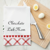 かわいいチョコレートラブラドール漫画 キッチンタオル (四つ折り)