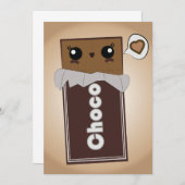 かわいいチョコレート・バーの招待状 招待状 (正面/裏面)
