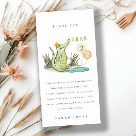 かわいいチョムアリゲーターインスワンプエイジ誕生日 サンキューカード