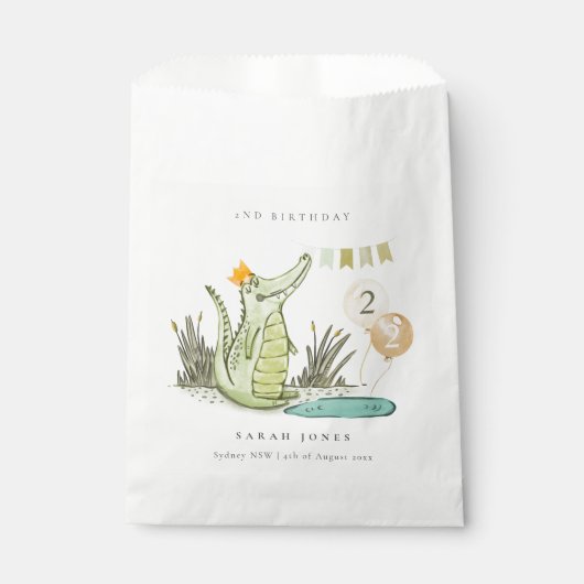 かわいいチョムアリゲーターインスワンプエイジ誕生日 フェイバーバッグ (正面)