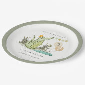 かわいいチョムアリゲーターインスワンプエイジ誕生日 ペーパープレート (アングル)