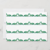 かわいいチョンピングアリゲーターサファリバースデーパーティーInvi 招待状 (裏面)