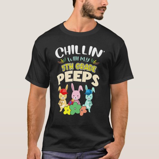 かわいいチリヌ2019私の5年生のバンニー幸せ Tシャツ (正面)