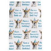 かわいいチワフアイン誕生日ハット ミディアムペーパーバッグ (裏面)