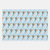 かわいいチワフアイン誕生日ハット ラッピングペーパーシート (正面3)