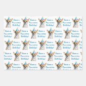 かわいいチワフアイン誕生日ハット ラッピングペーパーシート (正面)