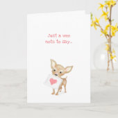 かわいいチワフアバレンタインデーのカード カード (黄色い花)