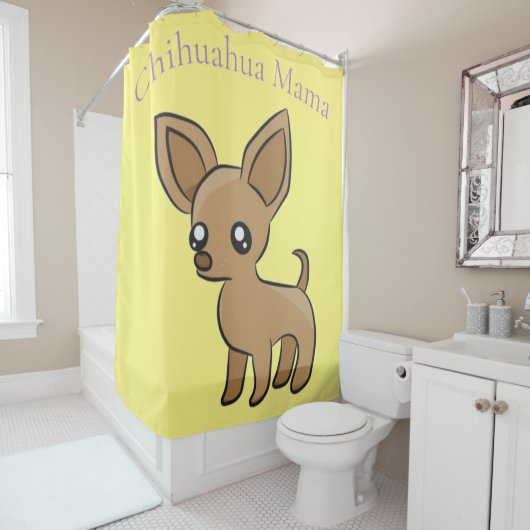 かわいいチワフアママアートサンダー_コーブ シャワーカーテン (インサイチュ)