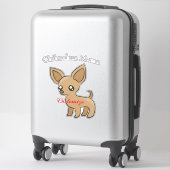 かわいいチワフアママアートサンダー_コーブ シール (スーツケース)