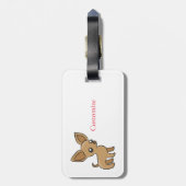 かわいいチワフアママアートサンダー_コーブ ラゲッジタグ (裏面縦)