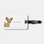 かわいいチワフアママアートサンダー_コーブ ラゲッジタグ (裏面横)