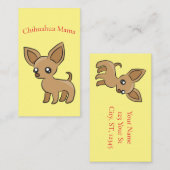 かわいいチワフアママアートサンダー_コーブ 名刺 (正面/裏面)