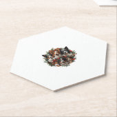 かわいいチワホアインサンタハットクリスマスおもしろいクリスマスD ペーパーコースター (アングル)