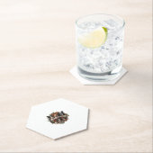 かわいいチワホアインサンタハットクリスマスおもしろいクリスマスD ペーパーコースター (インサイチュ)