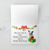 かわいいチワホアクリスマスカード シーズンカード (内部)