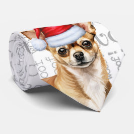 かわいいチワホアクリスマスドッグラバーホリデー ネクタイ