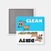 かわいいチワホアクリーン/汚い食洗機磁石 マグネット (正面/裏面)