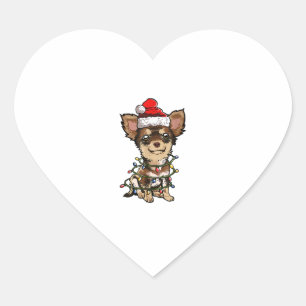 かわいいチワホアサンタクリスマスツリーライトクリスマスは行う ハートシール