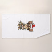 かわいいチワホアサンタクリスマスツリーライトクリスマスは行う バスタオル (バスタオル)