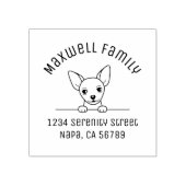 かわいいチワホアドッグアーチファミリーアドレス ラバースタンプ (インプリント)