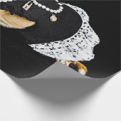 かわいいチワホアドッグタンブラウンブラックエレガント ラッピングペーパー (角)