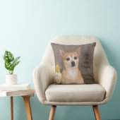 かわいいチワホアドッグポートレートフローラペットアート クッション (椅子)