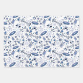 かわいいチワホアドッグラッピング紙セット3 ラッピングペーパーシート (正面2)