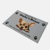 かわいいチワホアドッグ ドアマット (アングル)