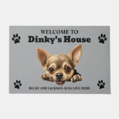 かわいいチワホアドッグ ドアマット (正面)