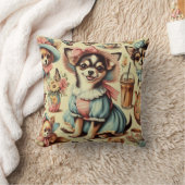 かわいいチワホアパピー絵画ズ クッション (ブランケット)