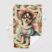 かわいいチワホアパピー絵画ズ ゴルフタオル (インサイチュ)