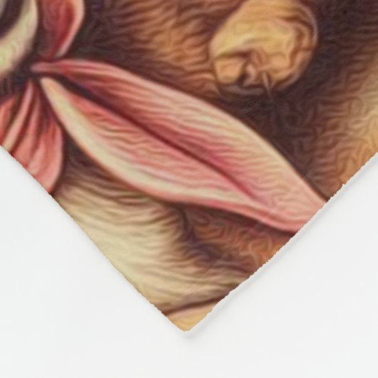 かわいいチワホアパピー絵画ズ フリースブランケット (角)