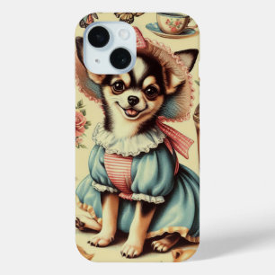 かわいいチワホアパピー絵画ズ iPhone 15ケース