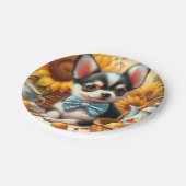 かわいいチワホアパピー ペーパープレート (アングル)