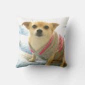 かわいいチワホアママ私を愛する犬のママ クッション (裏面)