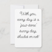 かわいいチワワとハートサングラス サンキューカード (裏面)