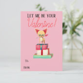 かわいいチワワにバレンタインを！バレンタインカード 招待状 (スタンド正面)