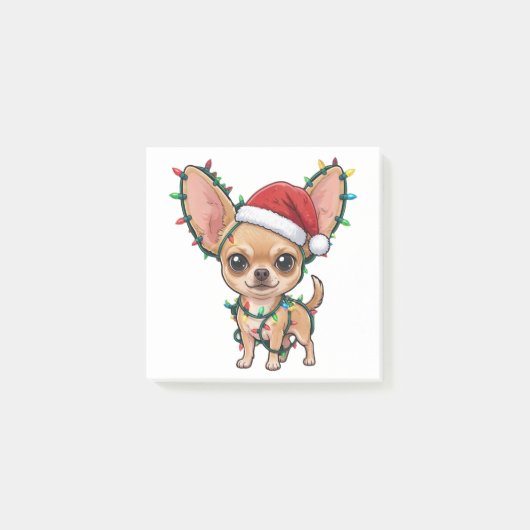 かわいいチワワのあったかクリスマスセーター ポストイット (正面)