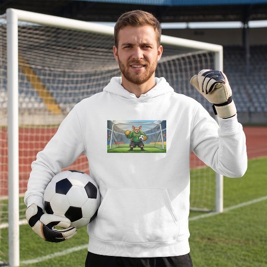 かわいいチワワのサッカーゴールキーパー パーカ